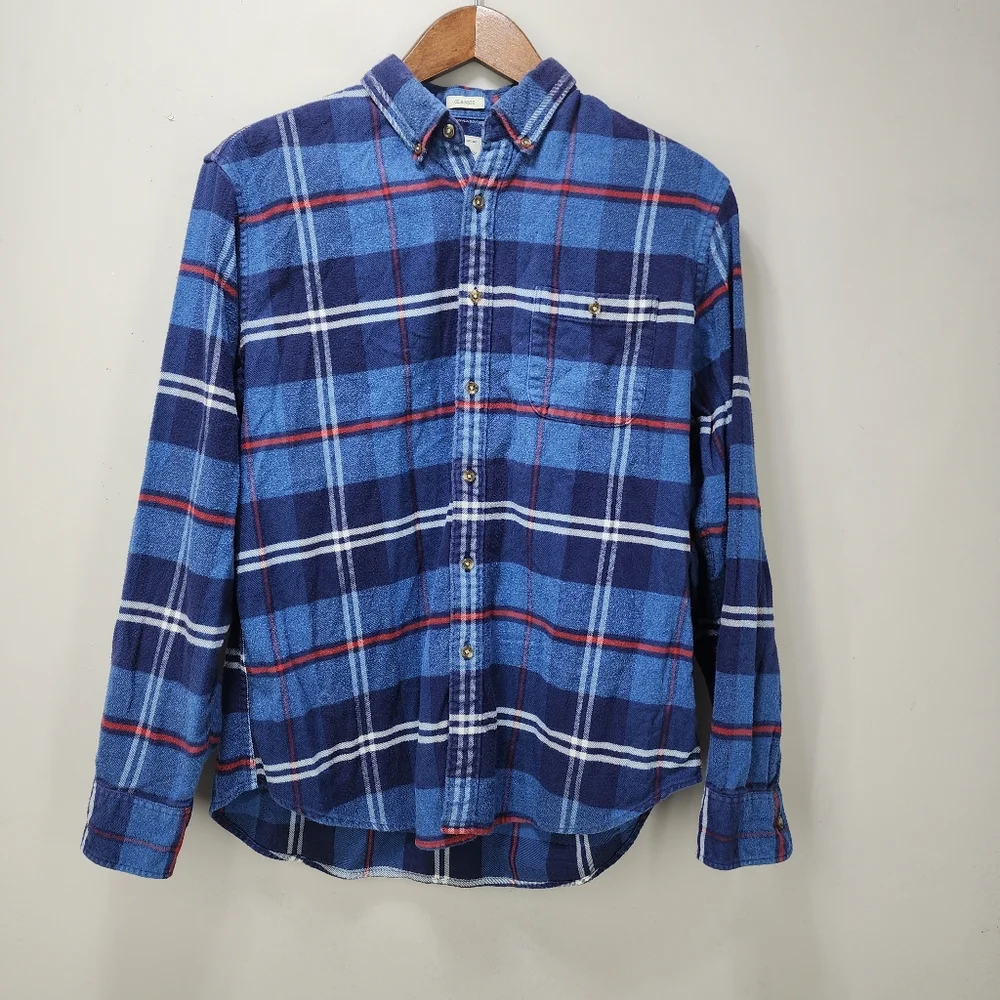 J. Crew Classic Button-Down Flannel Shirt with Elbow Patches